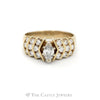 1cttw Marquise Cut Diamond Ring with Channel Set Diamond Accents in 14k Yellow Gold - Thumbnail 1