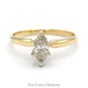 .74ct Marquise Cut Diamond Solitaire Engagement Ring in 14k Yellow Gold - Thumbnail 1