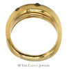 Freeform Diamond Cluster Band with Open Ridges in 14k Yellow Gold - Thumbnail 2