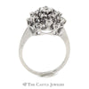 1/4cttw Snowflake Diamond Cluster Ring in 10k White Gold - Thumbnail 2