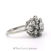 1/4cttw Snowflake Diamond Cluster Ring in 10k White Gold - Thumbnail 3