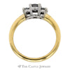 1/2cttw Three Stone Diamond Engagement Ring in 14k Yellow Gold - Thumbnail 2