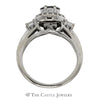 1cttw Round Shaped Diamond Cluster Bridal Set with Diamond Halo and Accents and Matching Diamond Band in 10k White Gold - Thumbnail 2