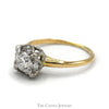 3/4cttw Diamond Cluster Ring in 14k Yellow Gold - Thumbnail 3