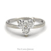 1cttw Triple Diamond Ring in 10k White Gold - Thumbnail 1