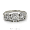 1cttw Triple Round Diamond Cluster Ring in Platinum - Thumbnail 1