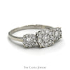 1cttw Triple Round Diamond Cluster Ring in Platinum - Thumbnail 3