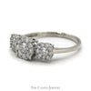 1cttw Triple Round Diamond Cluster Ring in Platinum - Thumbnail 4