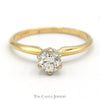 1/2ct Round Diamond Solitaire Engagement Ring in 14k Yellow Gold 6 Prong Tiffany Mounting - Thumbnail 1