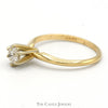 1/2ct Round Diamond Solitaire Engagement Ring in 14k Yellow Gold 6 Prong Tiffany Mounting - Thumbnail 3