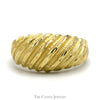 Shrimp Style Dome Ring in 14k Yellow Gold - Thumbnail 1
