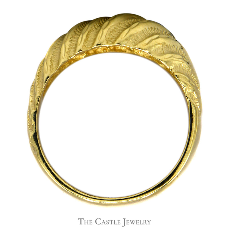 Shrimp Style Dome Ring in 14k Yellow Gold