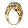 1cttw Kentucky Diamond Cluster Ring in 10k Yellow Gold - Thumbnail 2