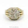 1cttw Old European Cut Diamond Cluster Ring with Antique Style Setting in 14k Yellow Gold - Thumbnail 1