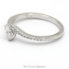 True Love/Best Friend Double Diamond Bypass Ring with Diamond Accents in 14k White Gold - Thumbnail 3