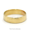 Men's 14K Yellow Gold Etched Curves Designed Band - Size 13.5 - Thumbnail 1