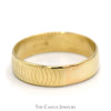 Men's 14K Yellow Gold Etched Curves Designed Band - Size 13.5 - Thumbnail 3