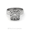 .85CTTW Diamond Cluster In Square Mounting in 14KT White Gold - Thumbnail 1