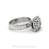.85CTTW Diamond Cluster In Square Mounting in 14KT White Gold - Thumbnail 3