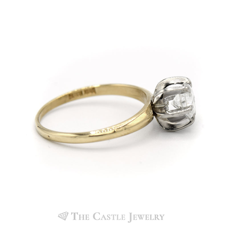 .65CT Round Brilliant Cut Diamond Solitaire in 14KT Yellow Gold