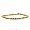 8 (1/4) inch 10k Yellow Gold Hollow Rope Chain Bracelet - Thumbnail 1