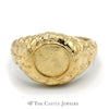 Men's Replica Walking Liberty Coin Ring in Nugget Designed 10k Yellow Gold Mounting - Thumbnail 1