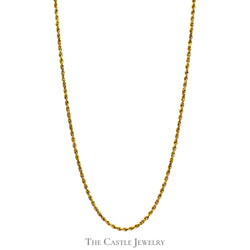 14K Yellow Gold 22 inch Rope Chain with Barrel Clasp