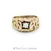 Men's .33CT Diamond Band with Scroll Designed Sides in 14KT Yellow Gold - Thumbnail 1