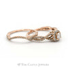 .65cttw Round Diamond Bridal Set with Twisted Diamond Accented Sides in 14k Rose Gold - Thumbnail 3