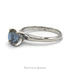 Round Mystic Topaz Solitaire Ring in 4 Prong 14k White Gold Setting - Thumbnail 3