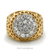 3/4cttw Kentucky Diamond Cluster Ring in 10k Yellow Gold - Thumbnail 1
