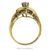Pear Cut Diamond Cocktail Cluster Ring in 14k Swirled Mounting - Thumbnail 2