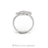 .25CTTW Swirl Design Diamond Cluster Ring in 14KT White Gold - Thumbnail 2