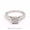 .33ct Round Illusion Set Diamond Solitaire with Surprise Diamond in 10k White Gold - Thumbnail 1