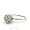 1/2cttw 7 Round Diamond Cluster Ring in 10k White Gold - Thumbnail 3
