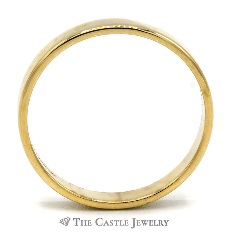 14k Yellow Gold 4mm Polished Wedding Band - Size 8.5