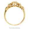 Open Heart Band with Diamond Accents in 14k Yellow Gold - Thumbnail 2