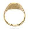 14k Two Tone Masonic Men's Signet Ring in Yellow and White Gold - Thumbnail 2
