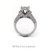 1.50CTTW Round Diamond Cluster Engagement Ring in 14KT White Gold - Thumbnail 2