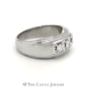 Men's 3 Diamond Ring in 14k White Gold - Thumbnail 3