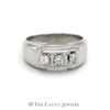 Men's 3 Diamond Ring in 14k White Gold - Thumbnail 1