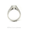 Emerald Cut Diamond Solitaire with Channel Set Princess Cut Diamond Accents in 18k White Gold - Thumbnail 2