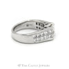 Emerald Cut Diamond Solitaire with Channel Set Princess Cut Diamond Accents in 18k White Gold - Thumbnail 3