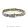 3cttw Round Diamond Cluster Bracelet with "X" Links in 10k Yellow Gold - Thumbnail 3