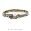 3cttw Round Diamond Cluster Bracelet with "X" Links in 10k Yellow Gold - Thumbnail 4