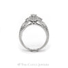 1cttw Diamond Engagement Ring with Double Halo & Accents in 14k White Gold - Thumbnail 2