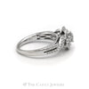 1cttw Diamond Engagement Ring with Double Halo & Accents in 14k White Gold - Thumbnail 3
