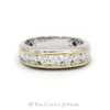 1cttw 7 Round Diamond Men's Band in Two Tone 14k White & Yellow Gold - Thumbnail 1