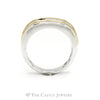 1cttw 7 Round Diamond Men's Band in Two Tone 14k White & Yellow Gold - Thumbnail 2