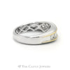 1cttw 7 Round Diamond Men's Band in Two Tone 14k White & Yellow Gold - Thumbnail 3
